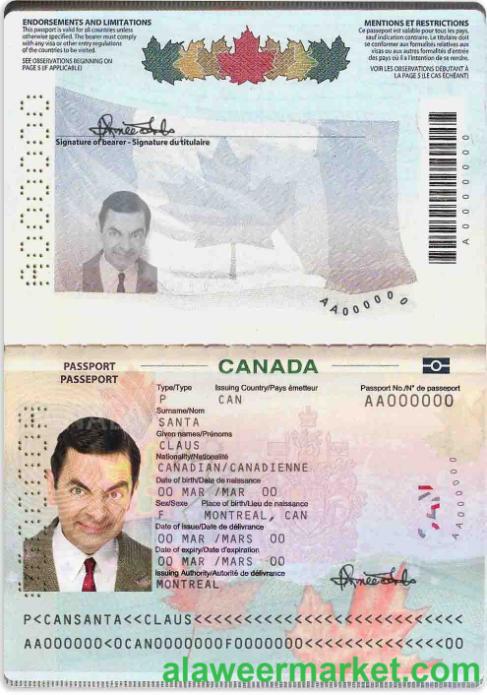 Canada Passport template in PSD format, fully editable (2010 - present)